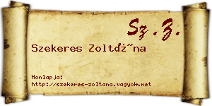 Szekeres Zoltána névjegykártya